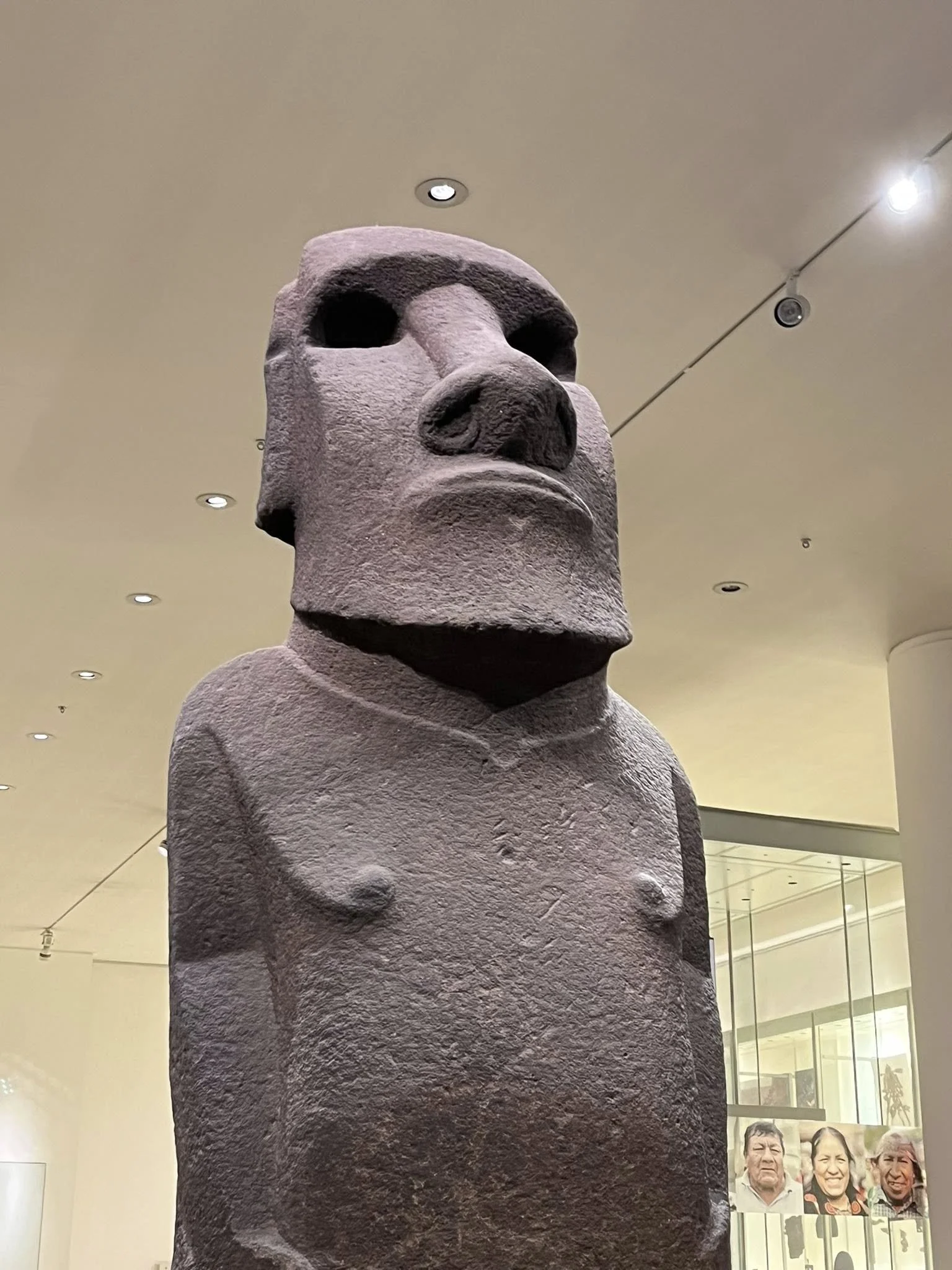 Easter Island head statue at British Museum in London