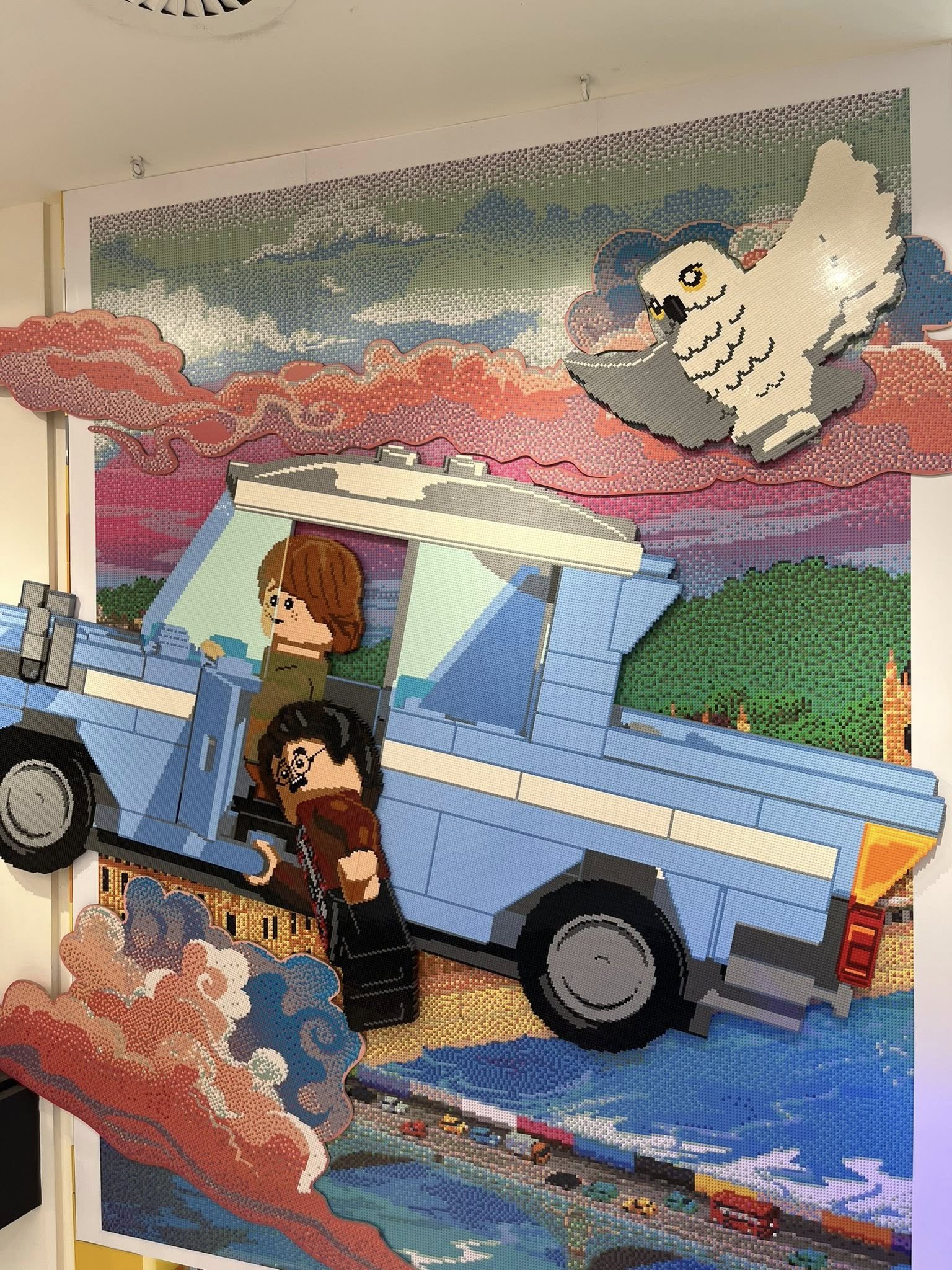 LEGO display of Harry and Ron from Harry Potter in the The LEGO Store in Leicester Square