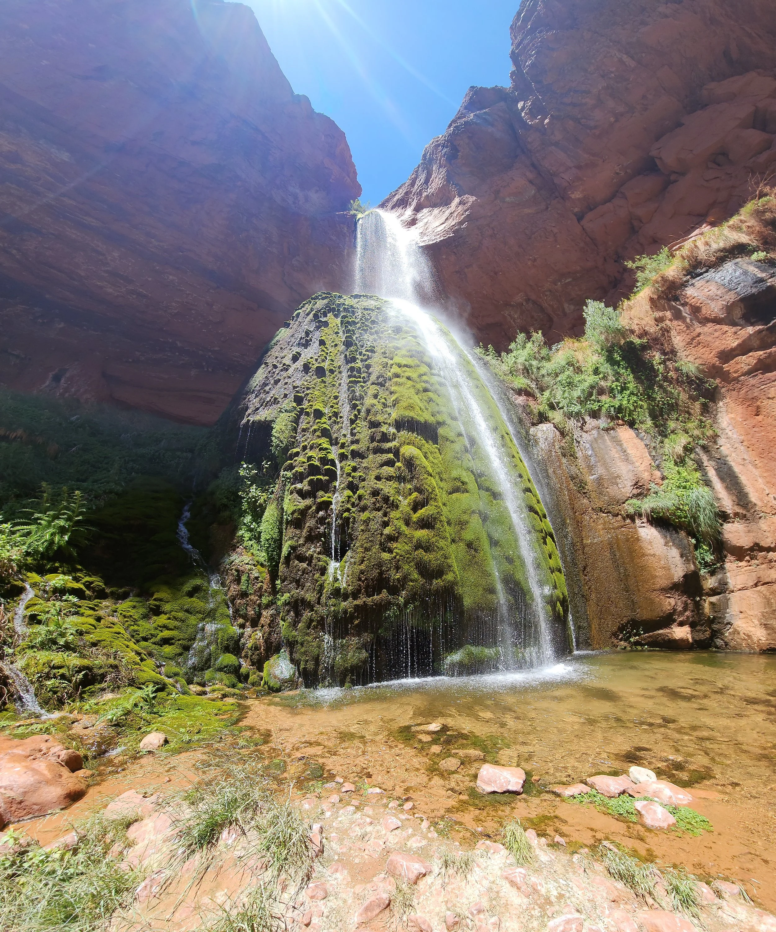 Ribbon falls at the bottom of the Grand Canyon