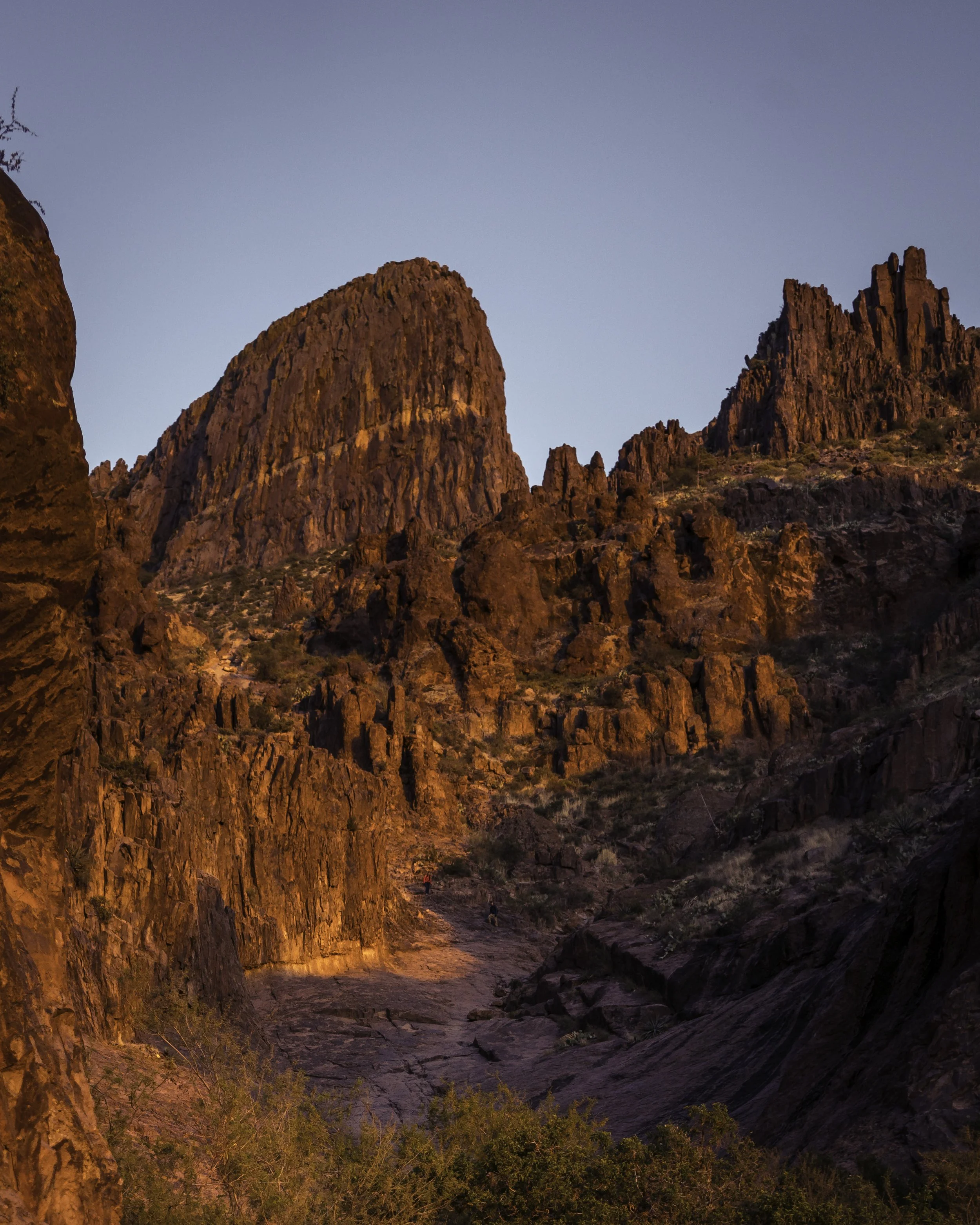 Coming down from Flatiron at sunset