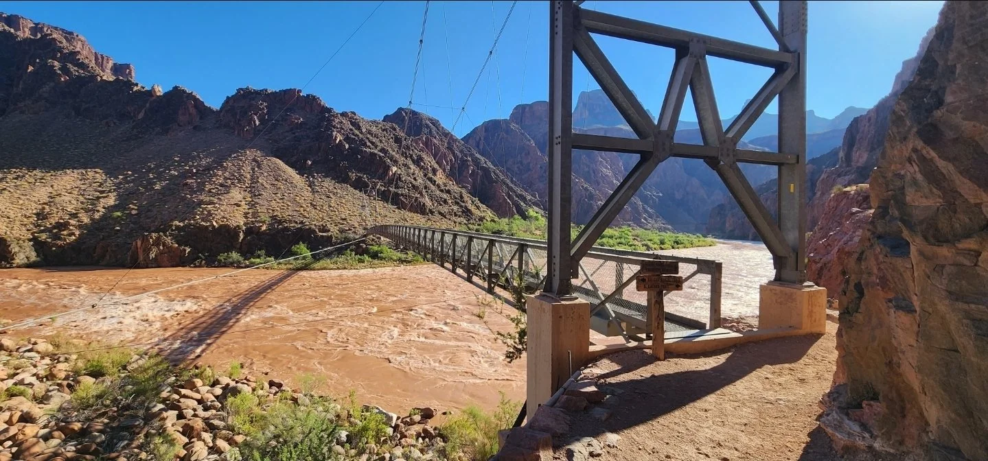 The other side of the Silver bridge crossing the Colorado River