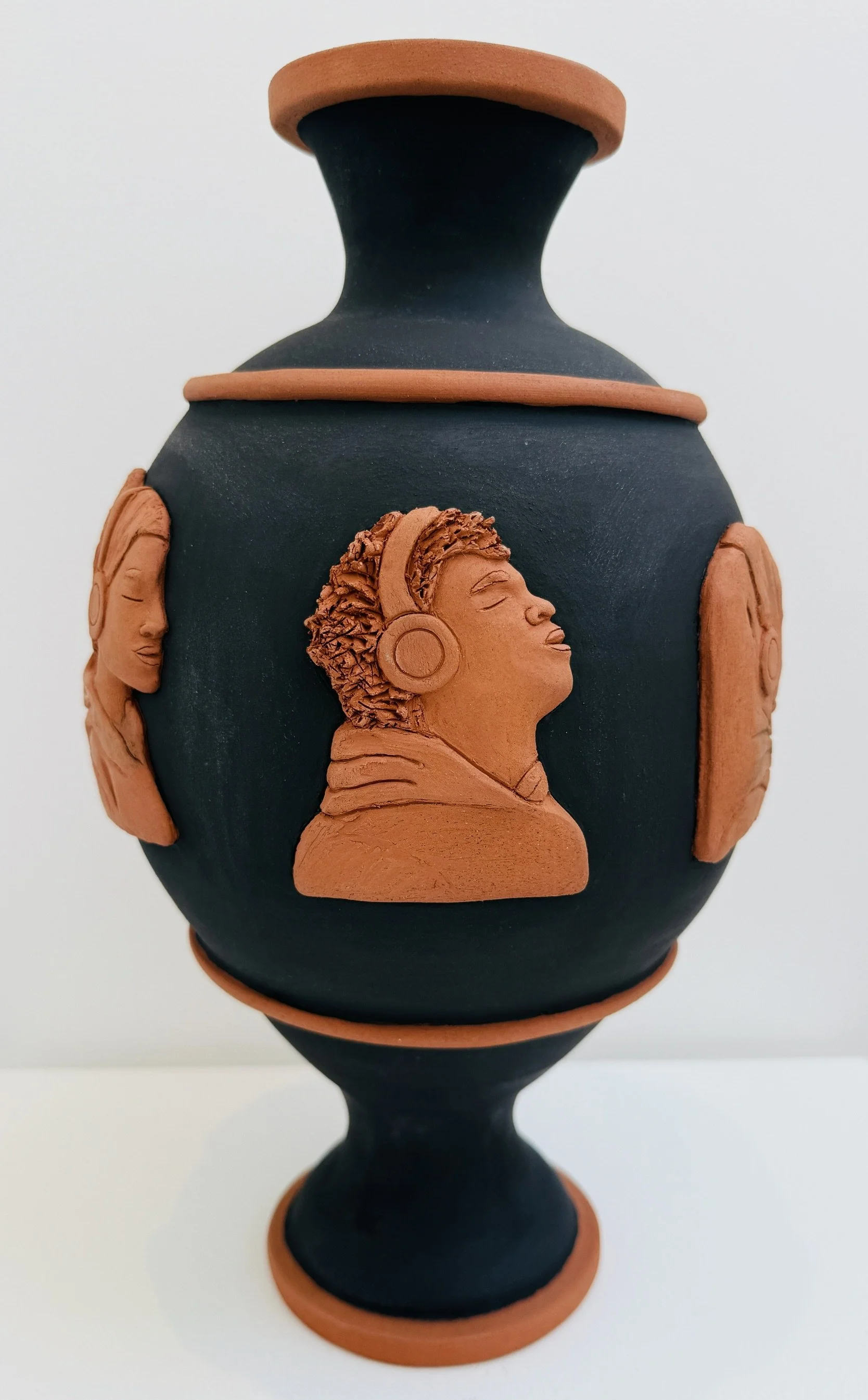 Terracotta, Underglaze, 
H36cm x W20cm, 2025