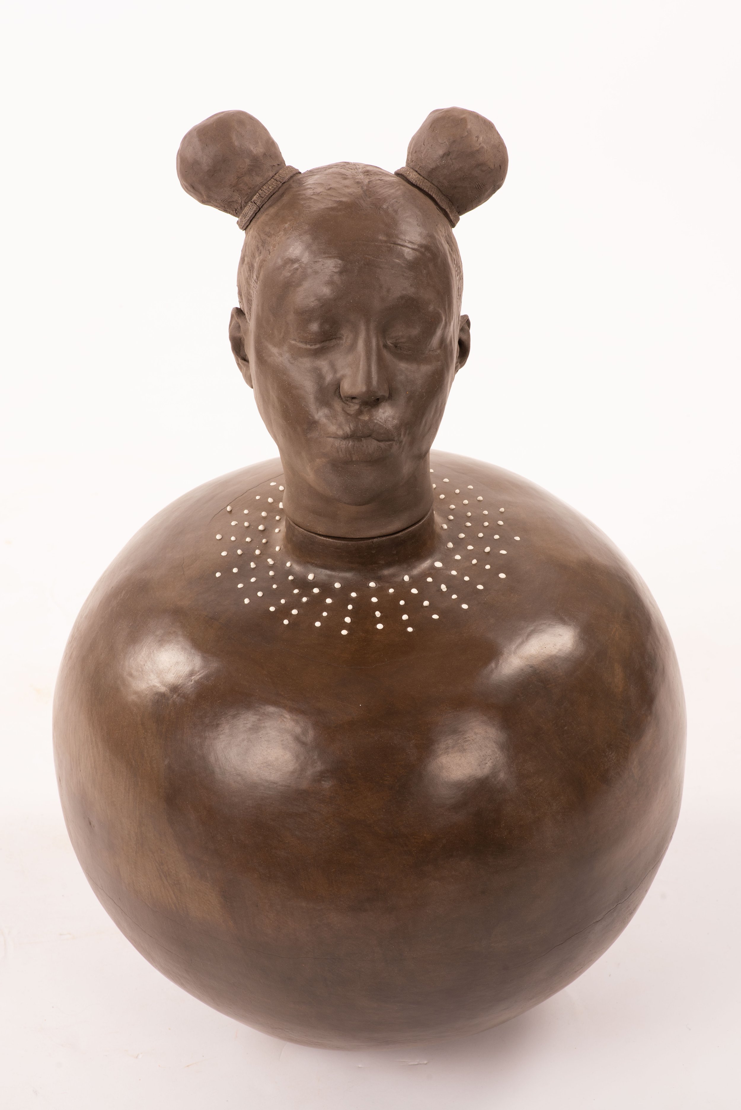 Black Stoneware, Burnished, 
H 65cm x W 42cm, 2022