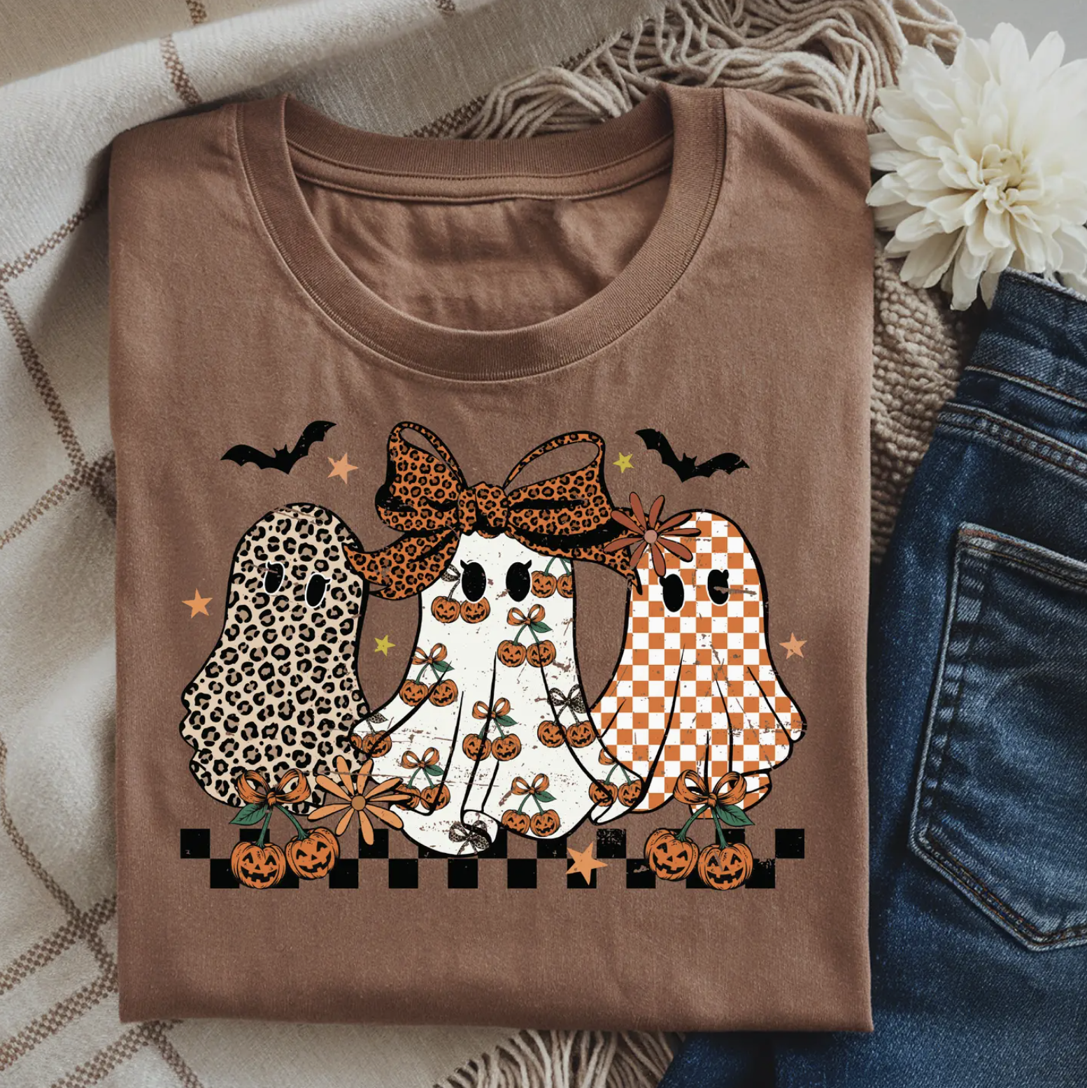 Fall Ghosts Graphic Tee - Ship Out Sept 16