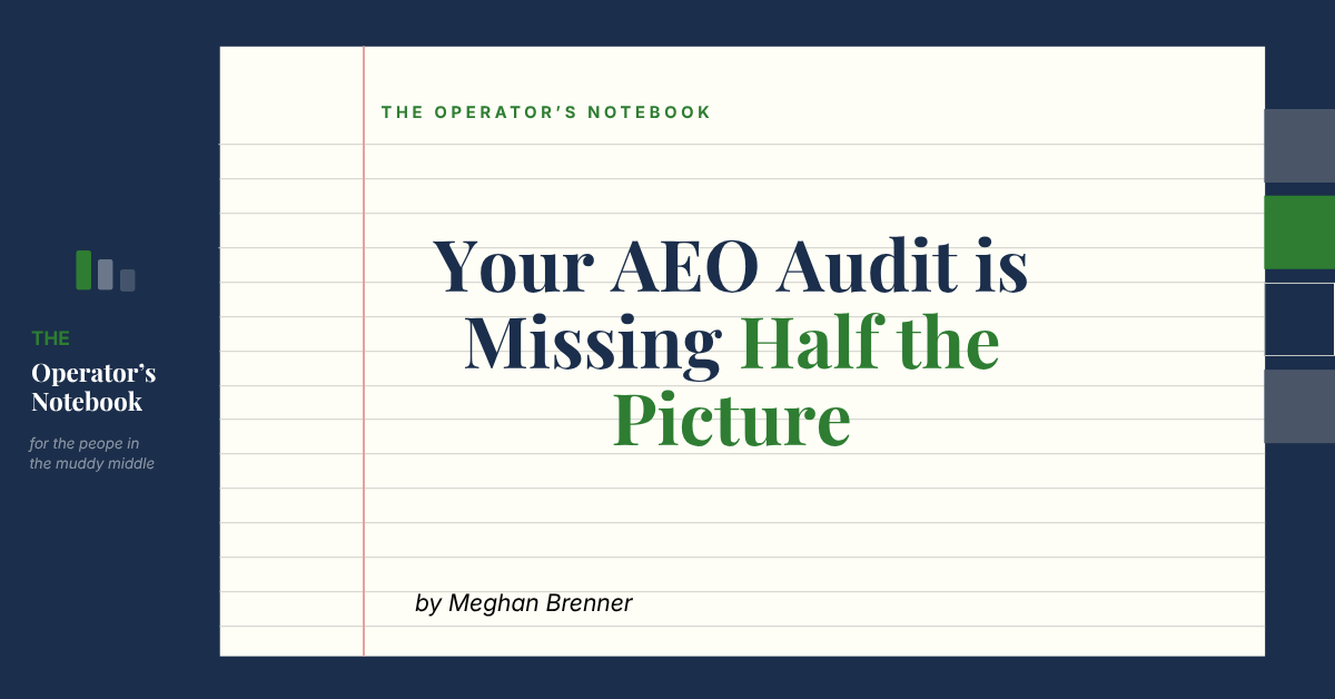 Your AEO Audit Is Missing Half the Picture