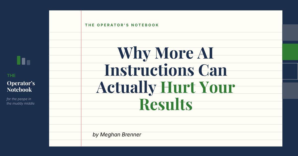 Why More AI Instructions Can Actually Hurt Your Results
