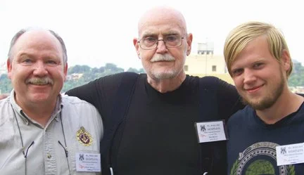 Robert Morris (center) with son Chuck and grandson, Carl: 3 generations together!