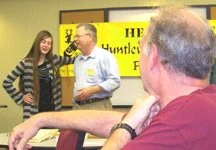 “Dad, thanks for the intro, but I’ll take it from here,” says Rebecca. Rebecca and her mom (Pamela) and Dad (Thomas) were attending their first reunion!