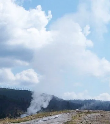 Old Faithful before an eruption
