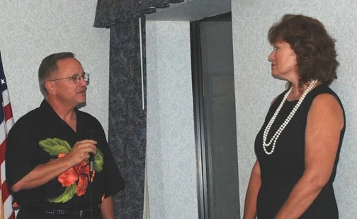 Kirk Armstrong sings a love song to his wife, Joyce, on their 40th Wedding Anniversary