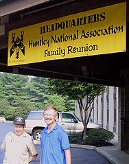 Virgil Huntley and Richard Huntley show off our new banner donated to HNA by our host. Many thanks, Gordon.