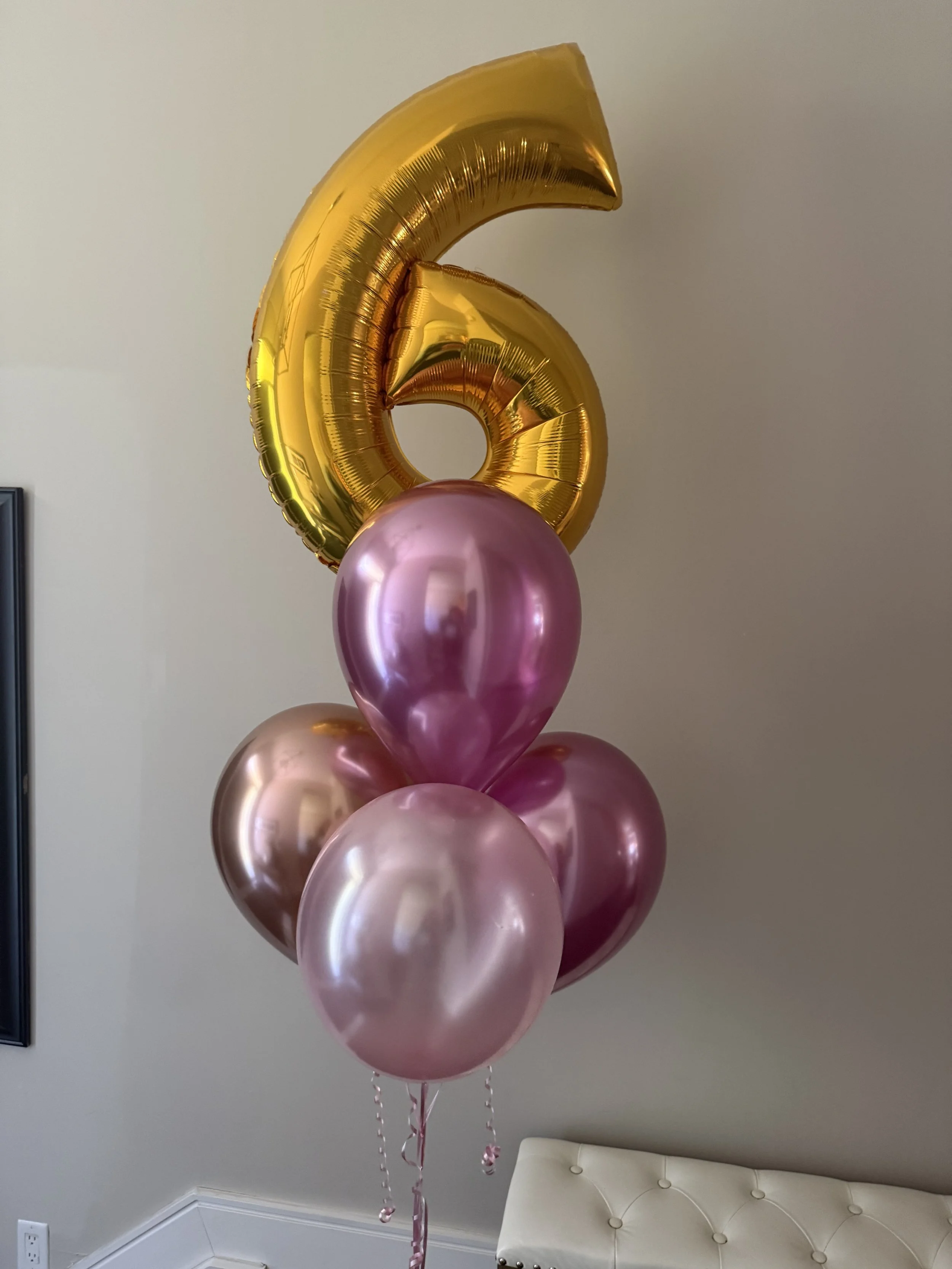 Single Digit Festive Helium Balloon Bouquet