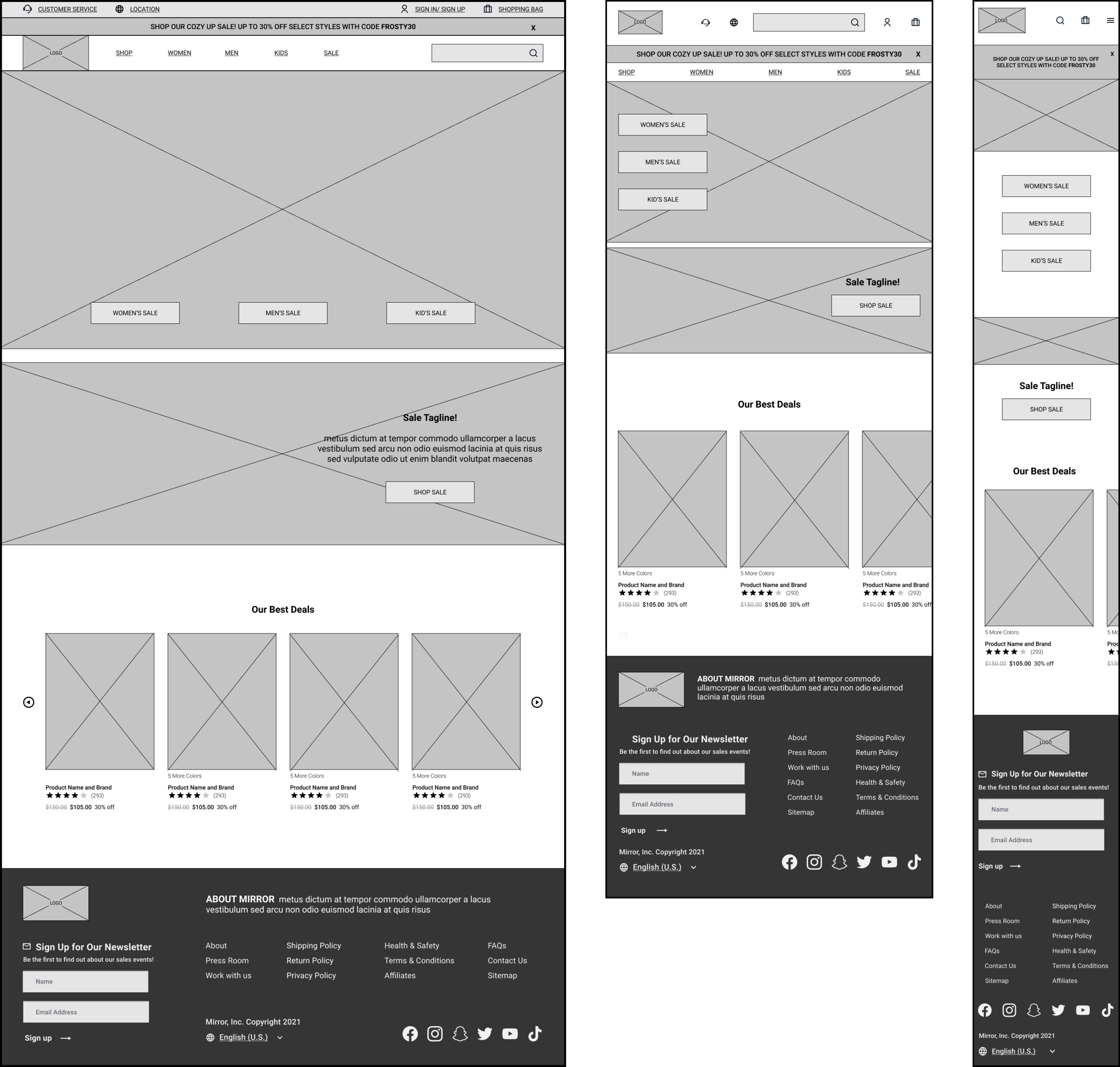 Responsive Wireframes