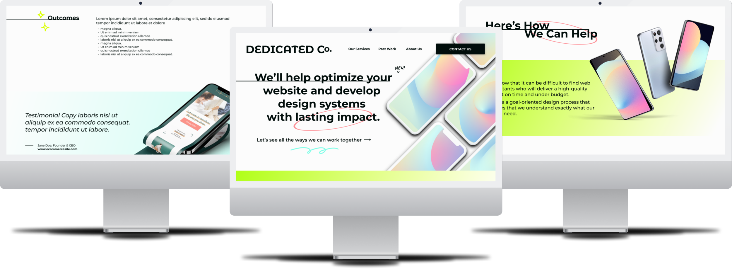 UI Screen Mockups