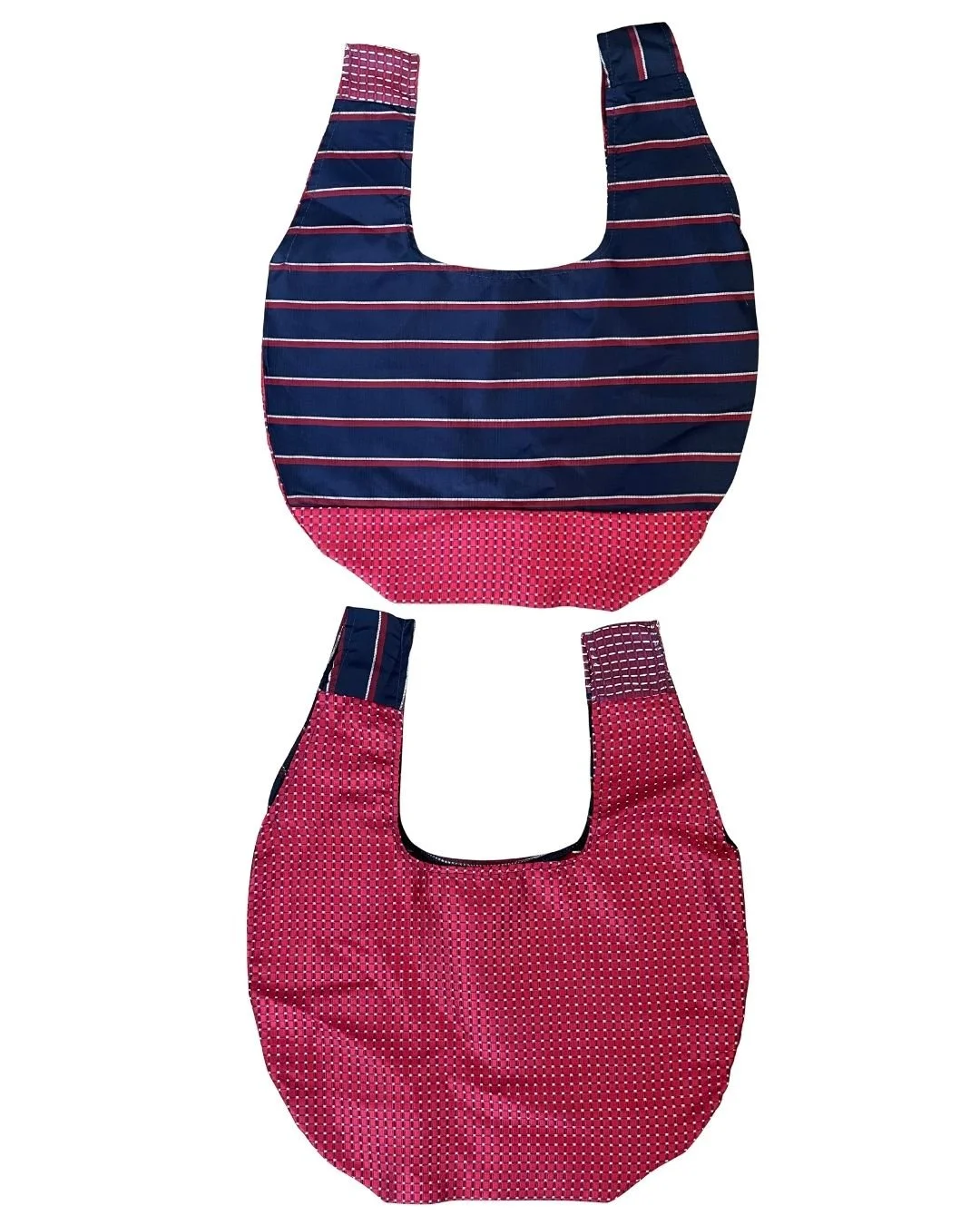 Silk Striped Knot Wrist Satchel