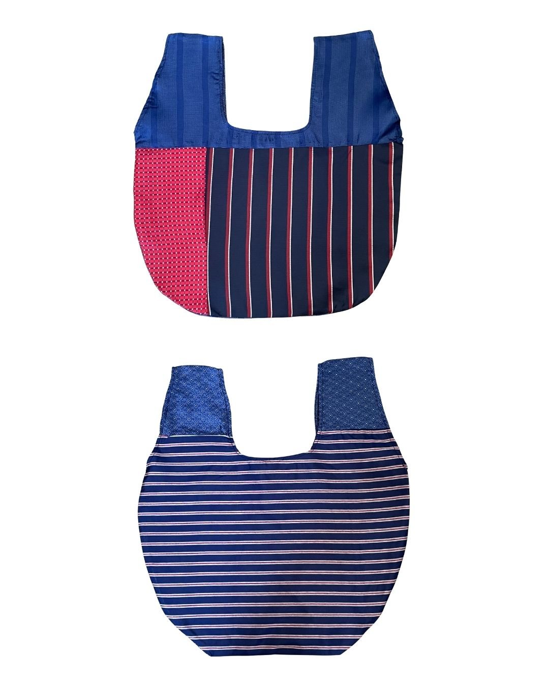 Silk Striped Knot Wrist Satchel