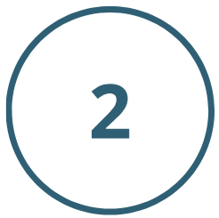 Number two inside a circle
