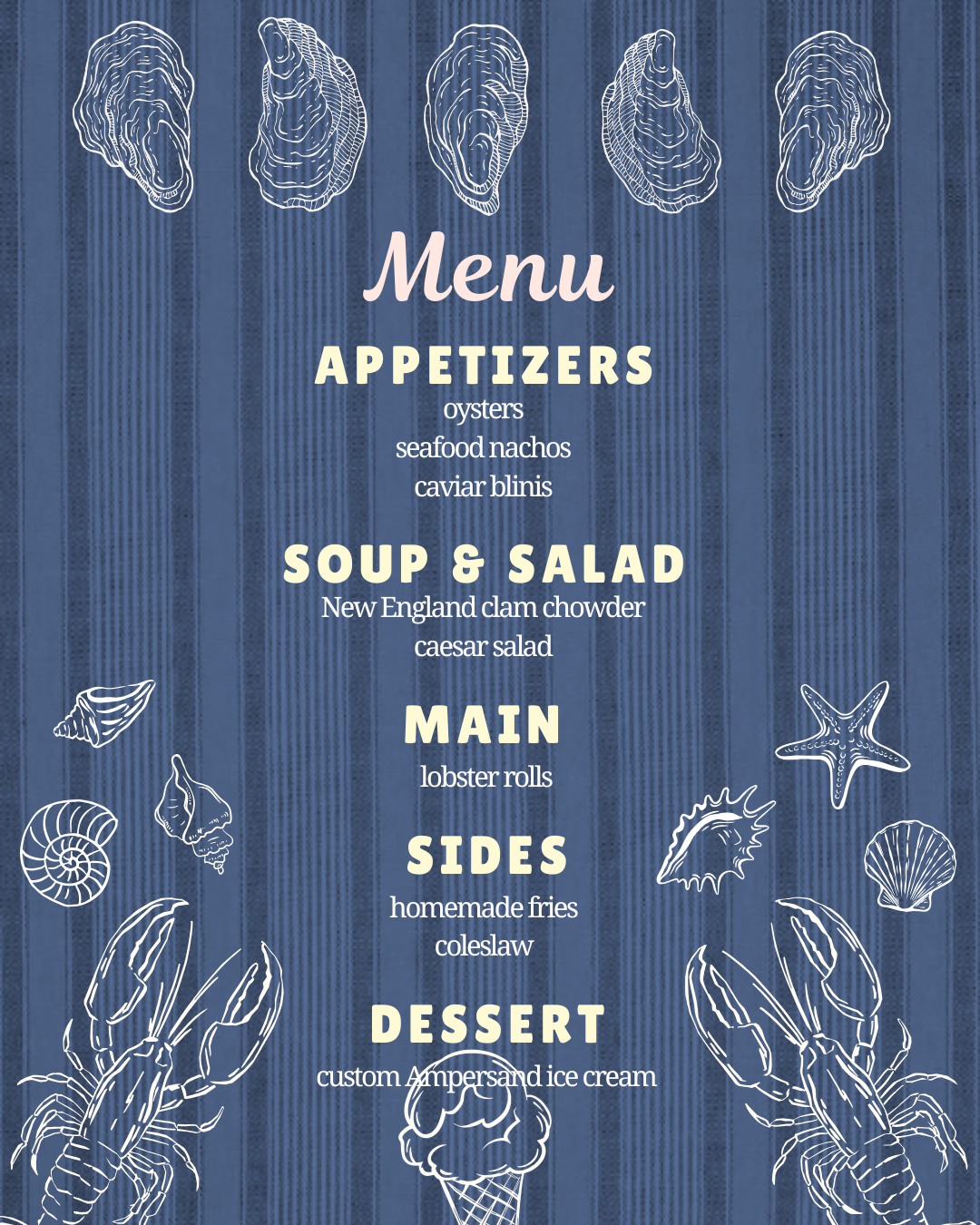 Coast to Coast Seafood Dinner (Aug 13)