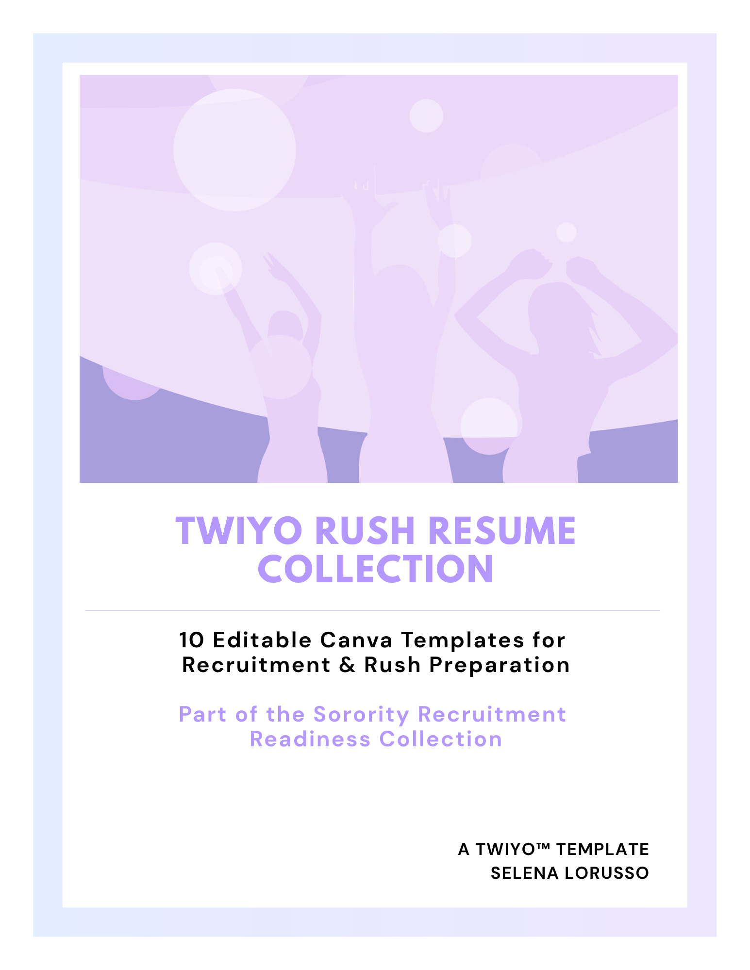 Sorority recruitment resume templates and preparation tools
