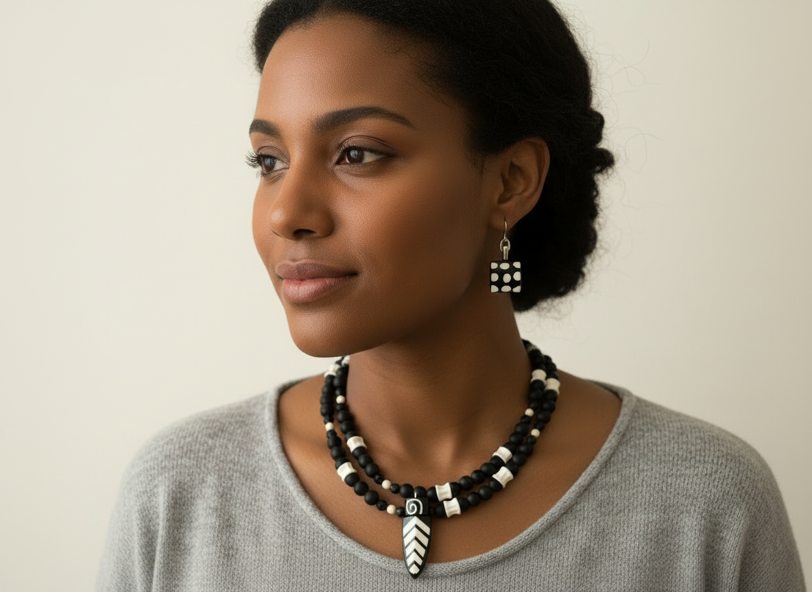 Firefly_Gemini Flash_Feature the earrings and necklace on a woman for visual appeal. Now feature the jewel 963725.png