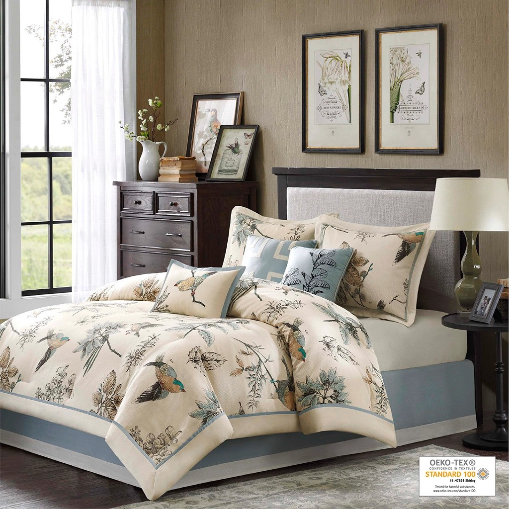 Leaf & Bird Cotton Comforter Set (AVAILABLE EXCLUSIVELY ONLINE)