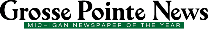 Logo of Grosse Pointe News with the tagline Michigan Newspaper of the Year.