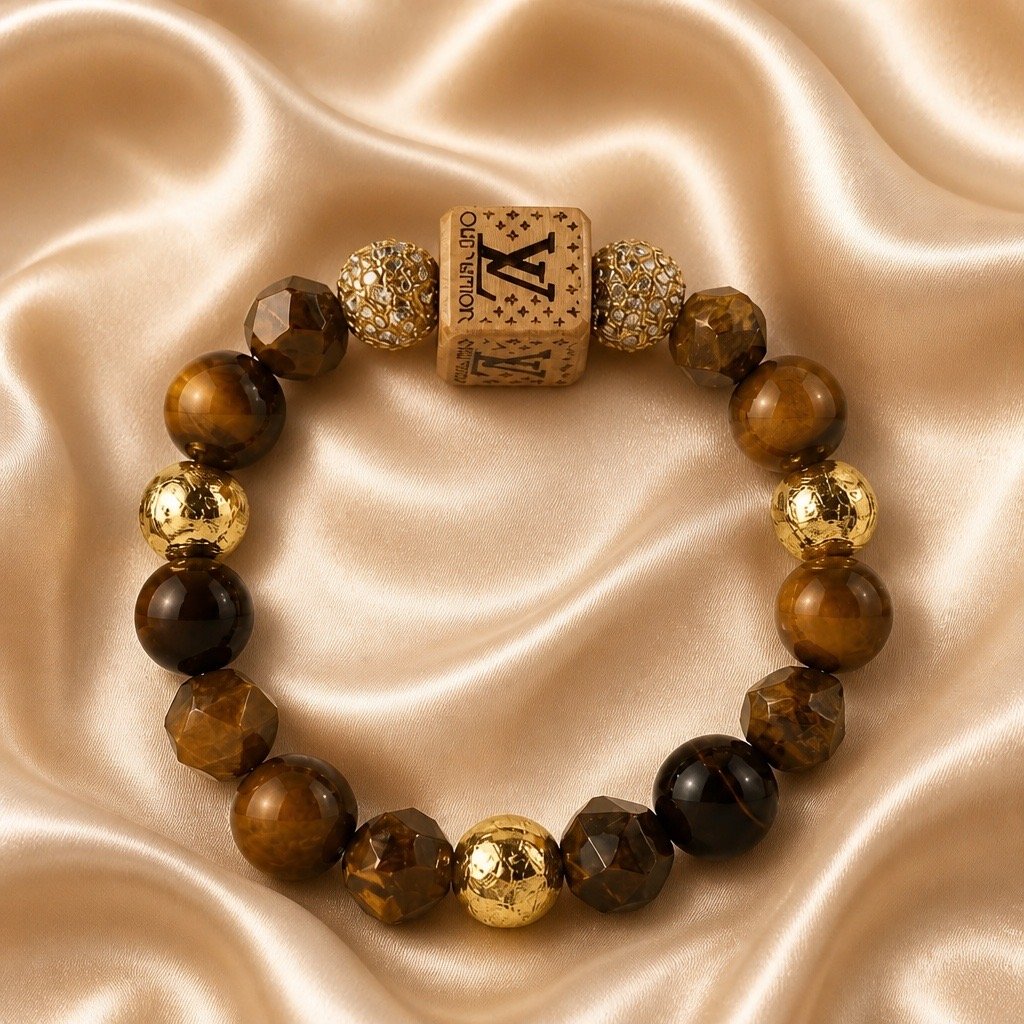 Brown and Gold LV Bracelet.JPG