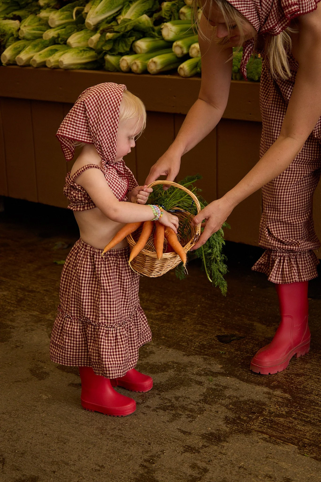 Harvest Gingham Toddler Skirt Set