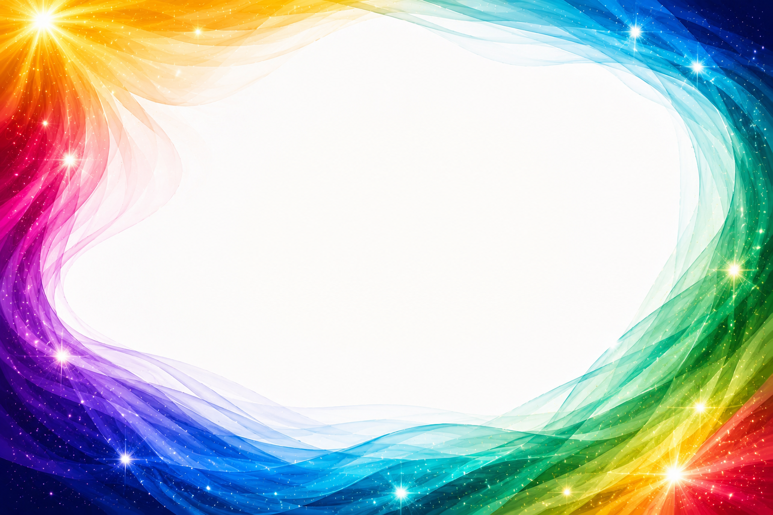 Decorative rainbow border