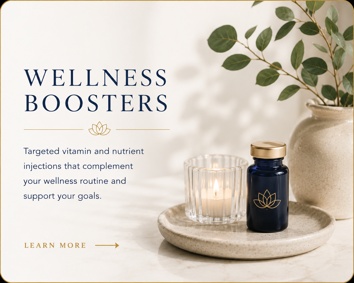 Targeted vitamin and nutrient injections designed to complement your wellness routine and support your health goals.