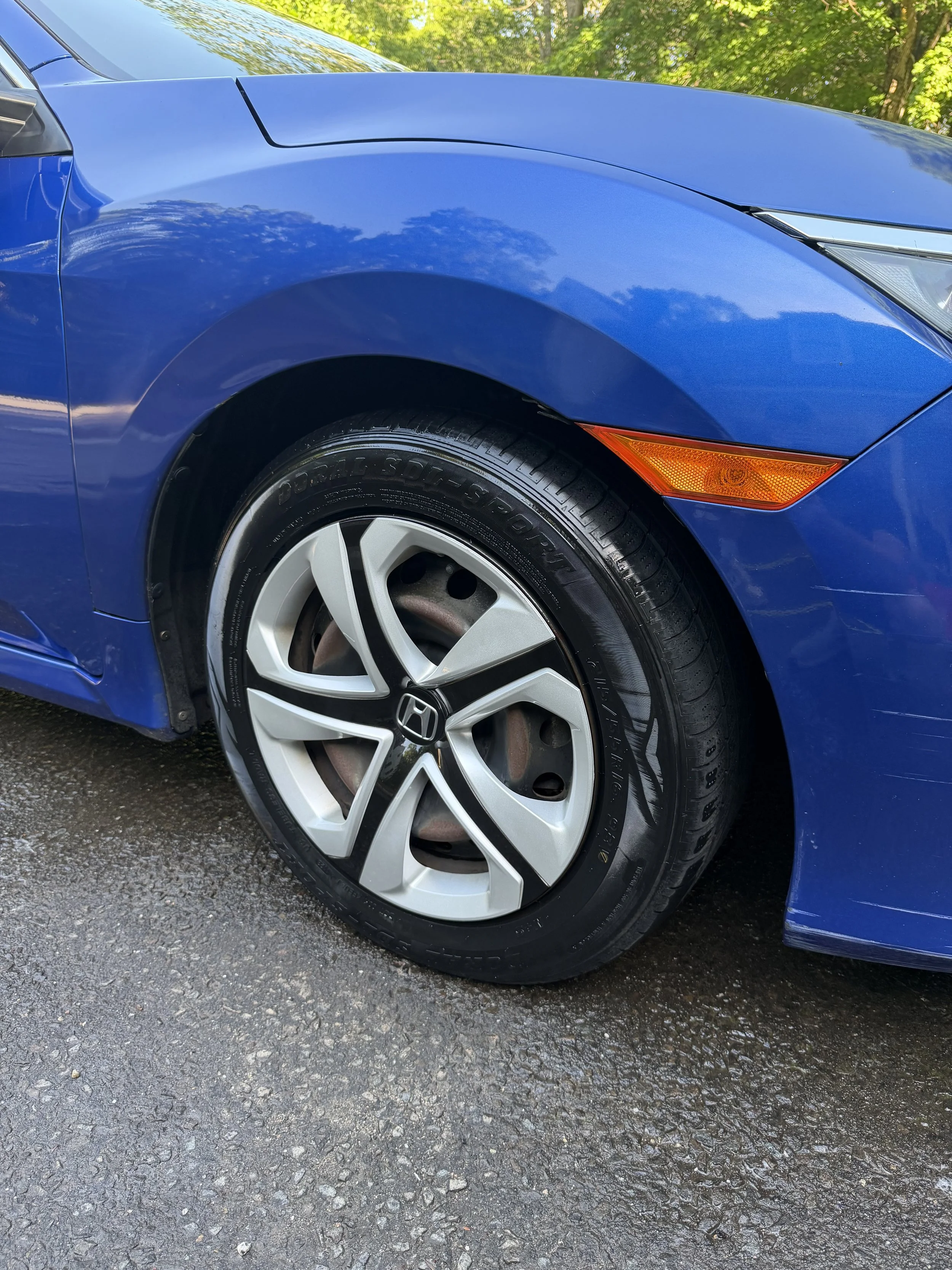 Rim clean and tire shine