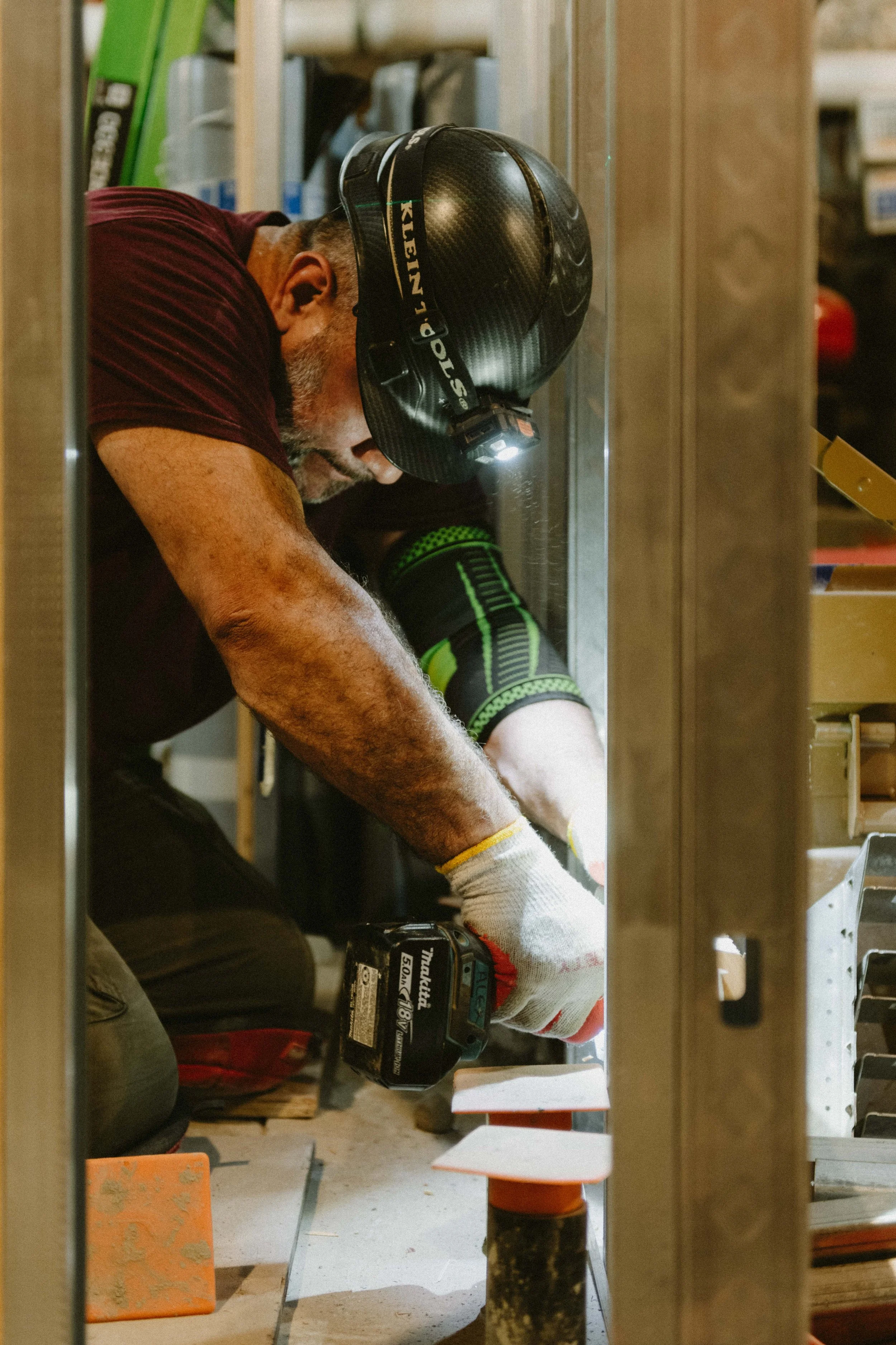 Buildings, they're built by hand. 