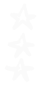 Drei weiße Sternsymbole