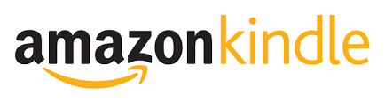 Amazon Kindle logo with black and orange text and a smiling arrow beneath 'amazon'