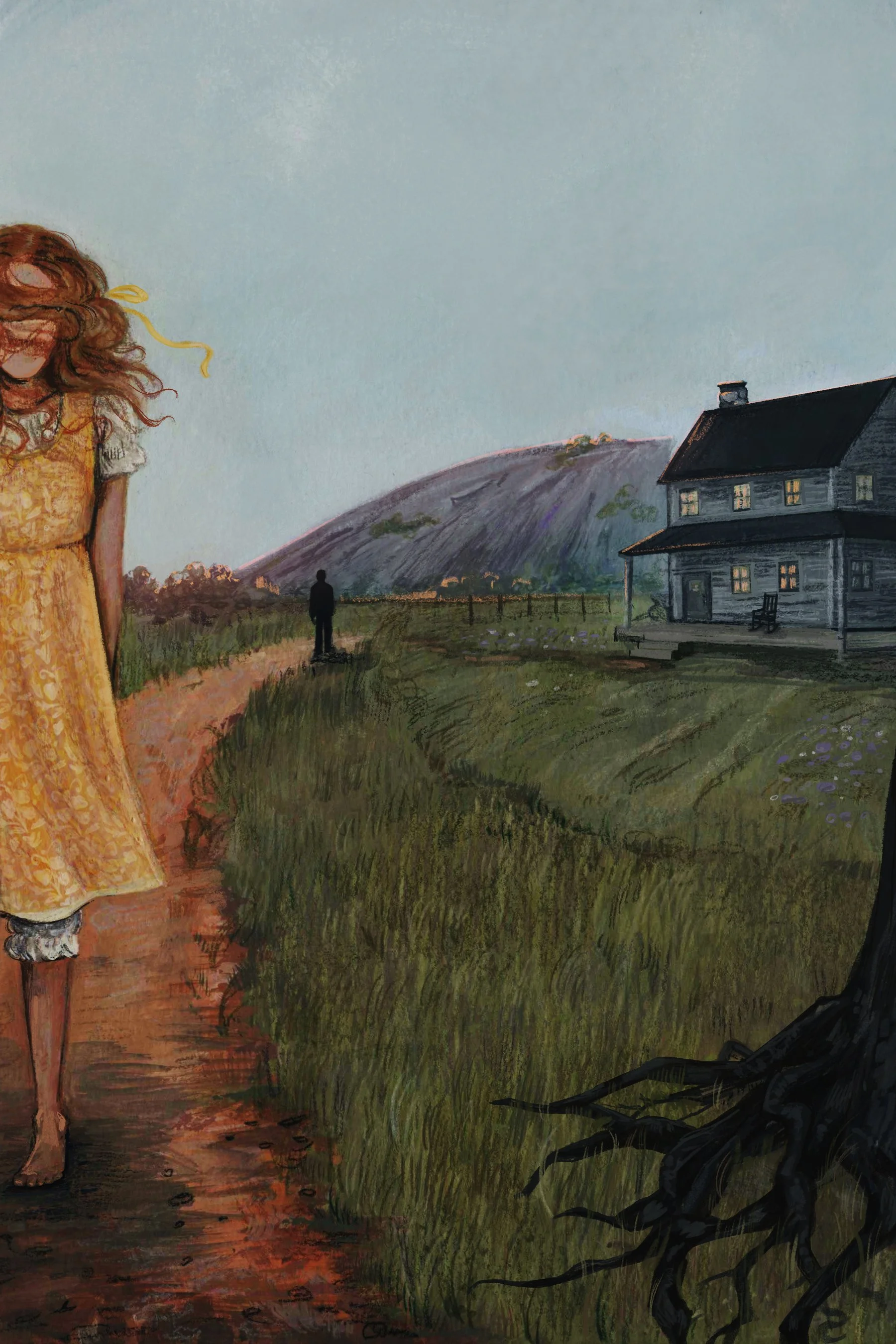 Final illustration made with gouache, colored pencil, and photoshop.