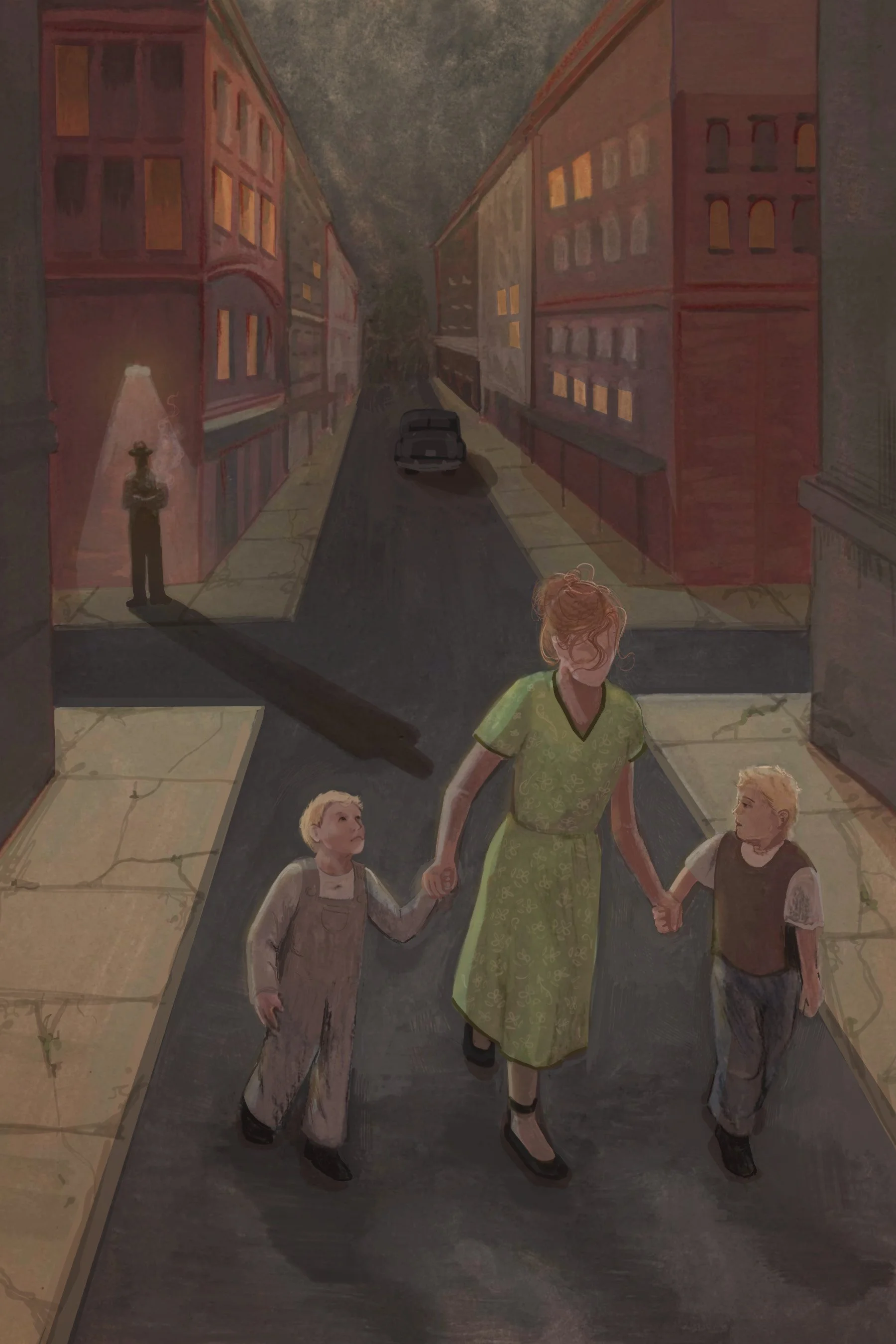 Final illustration made with gouache, colored pencil, and photoshop.