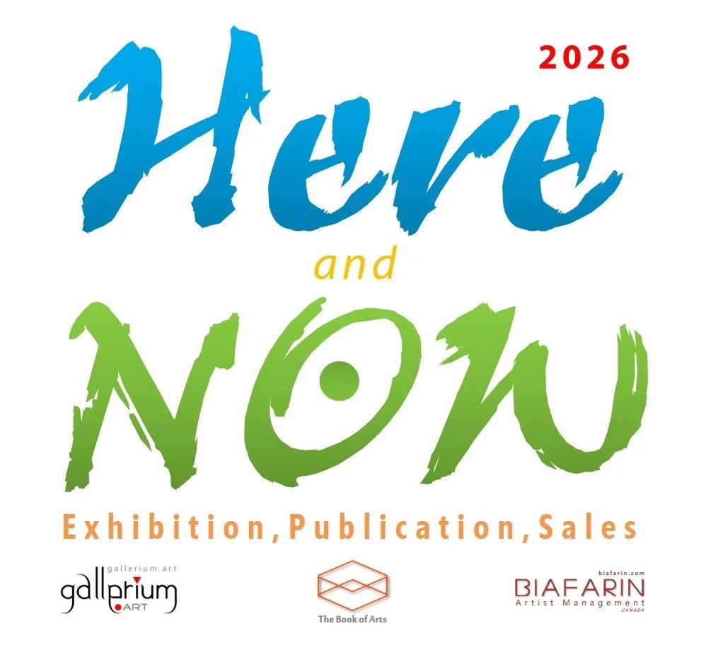 Poster advertising the 2026 event called 'Herve and Noun,' featuring the words 'Exhibition, Publication, Sales' with logos of art galleries and artist management companies at the bottom.