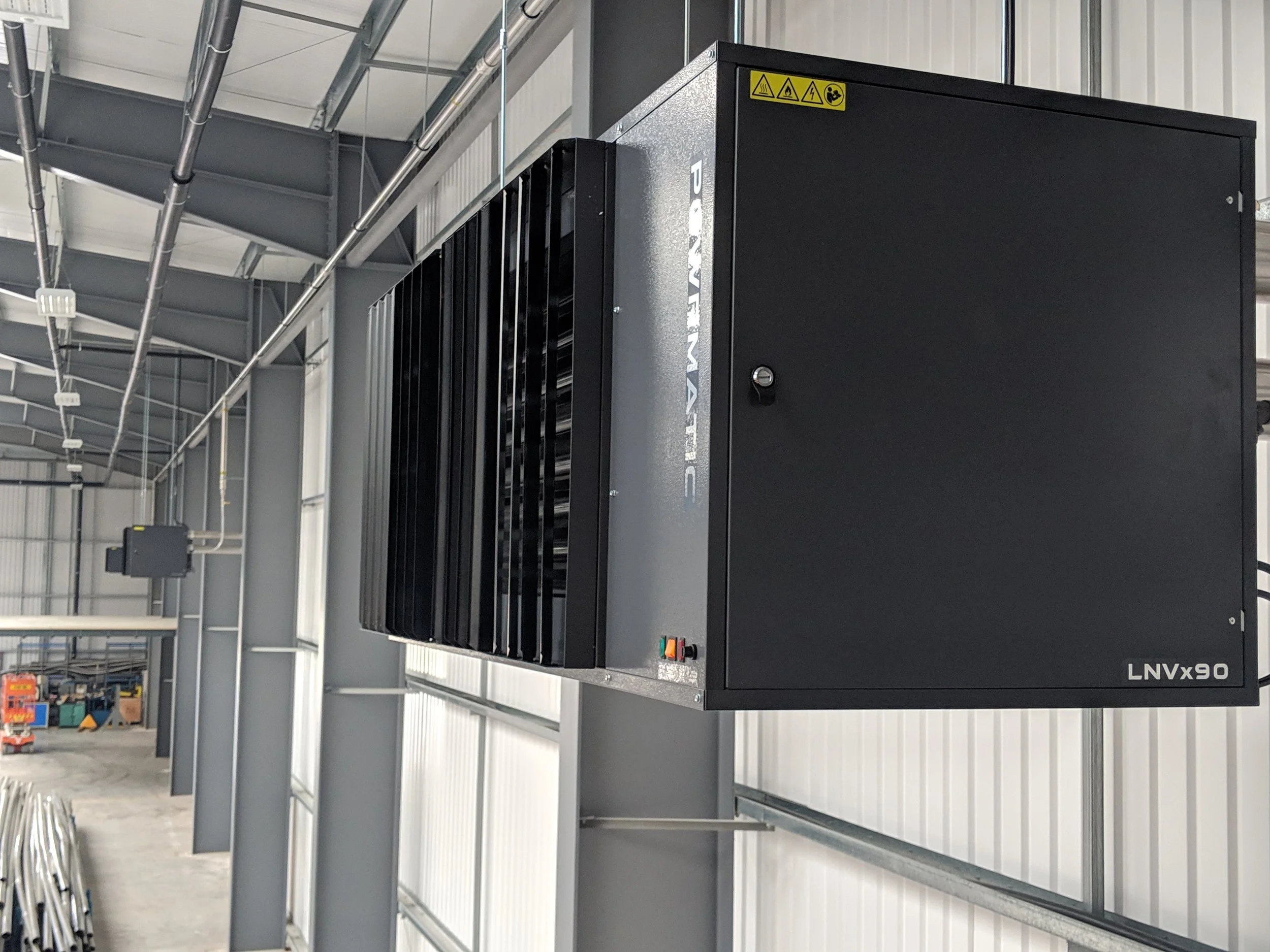 Commercial warm air heating installation by Johnson Stratton Services
