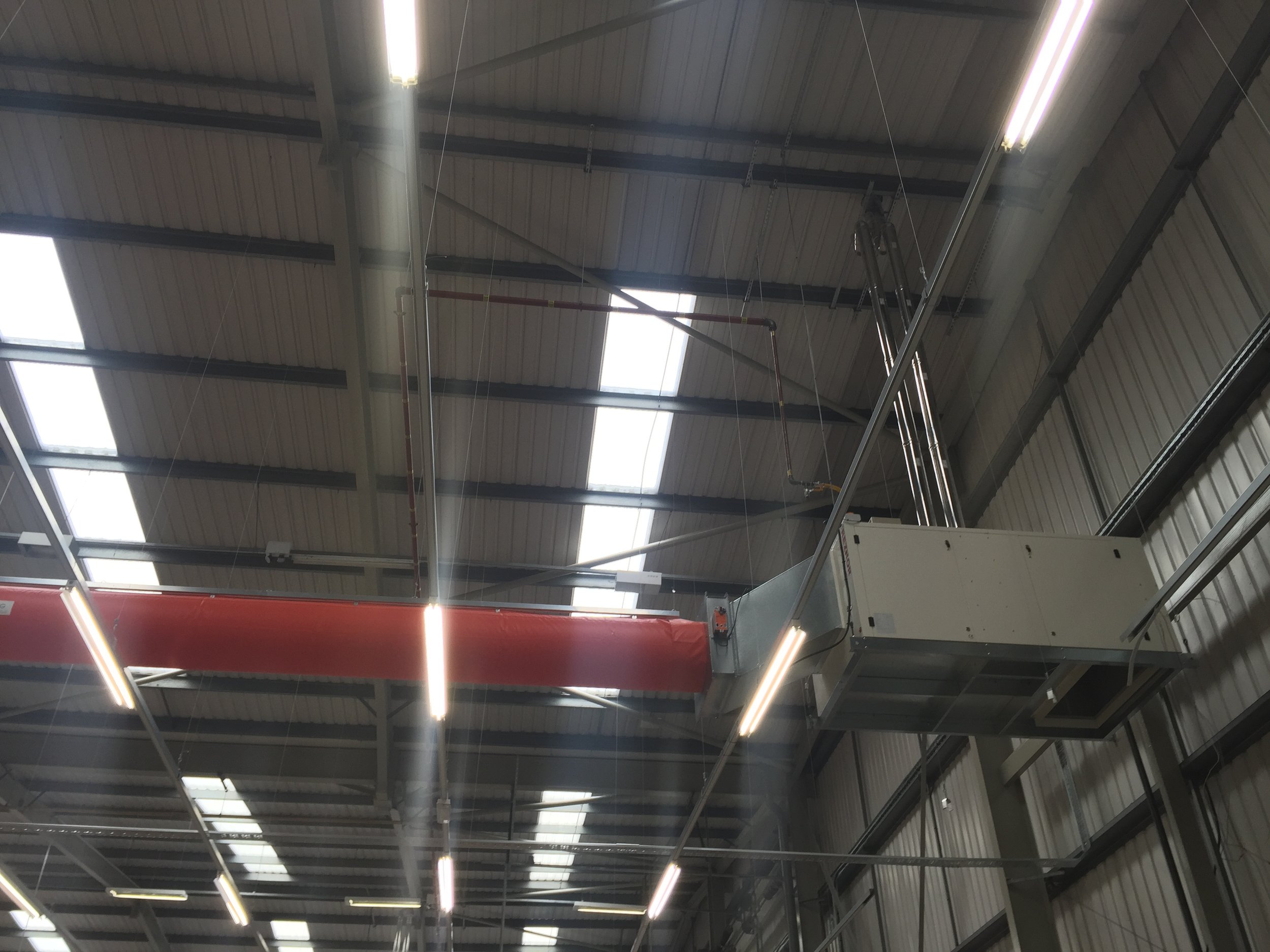Commercial warm air heating installation by Johnson Stratton Services