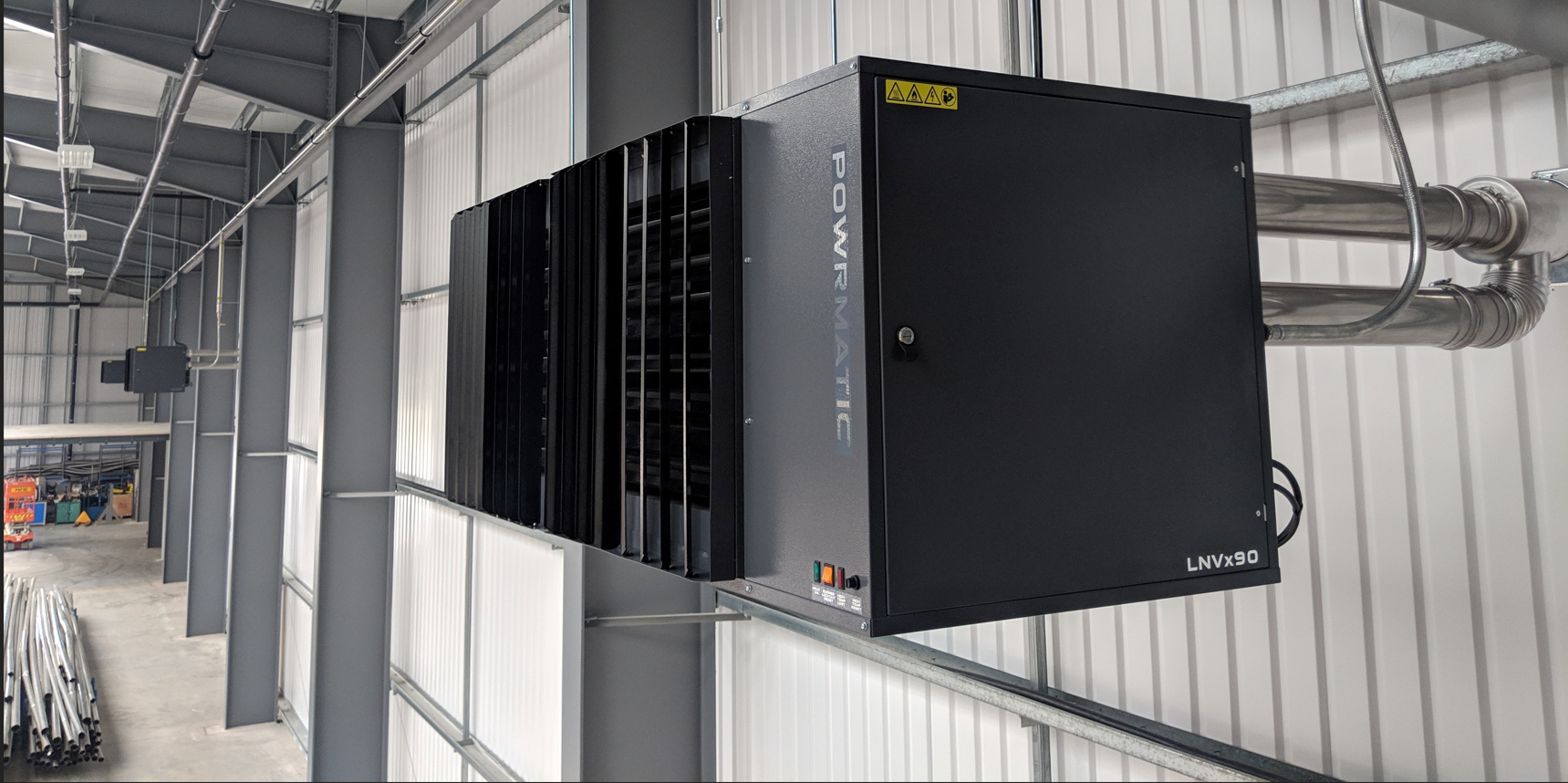 Commercial warm air heating installation by Johnson Stratton Services