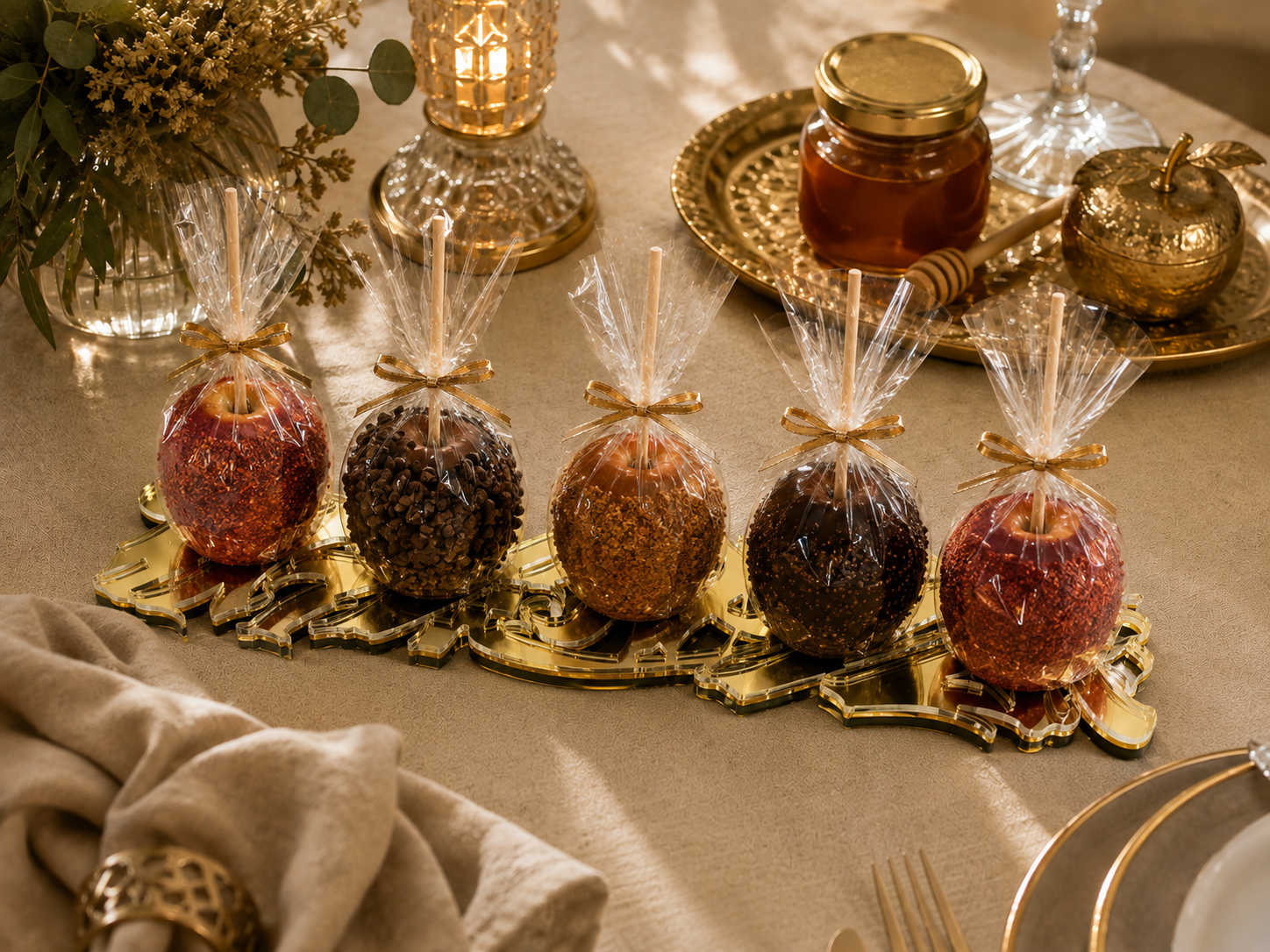 Charola Decorativa +  5 Manzanas