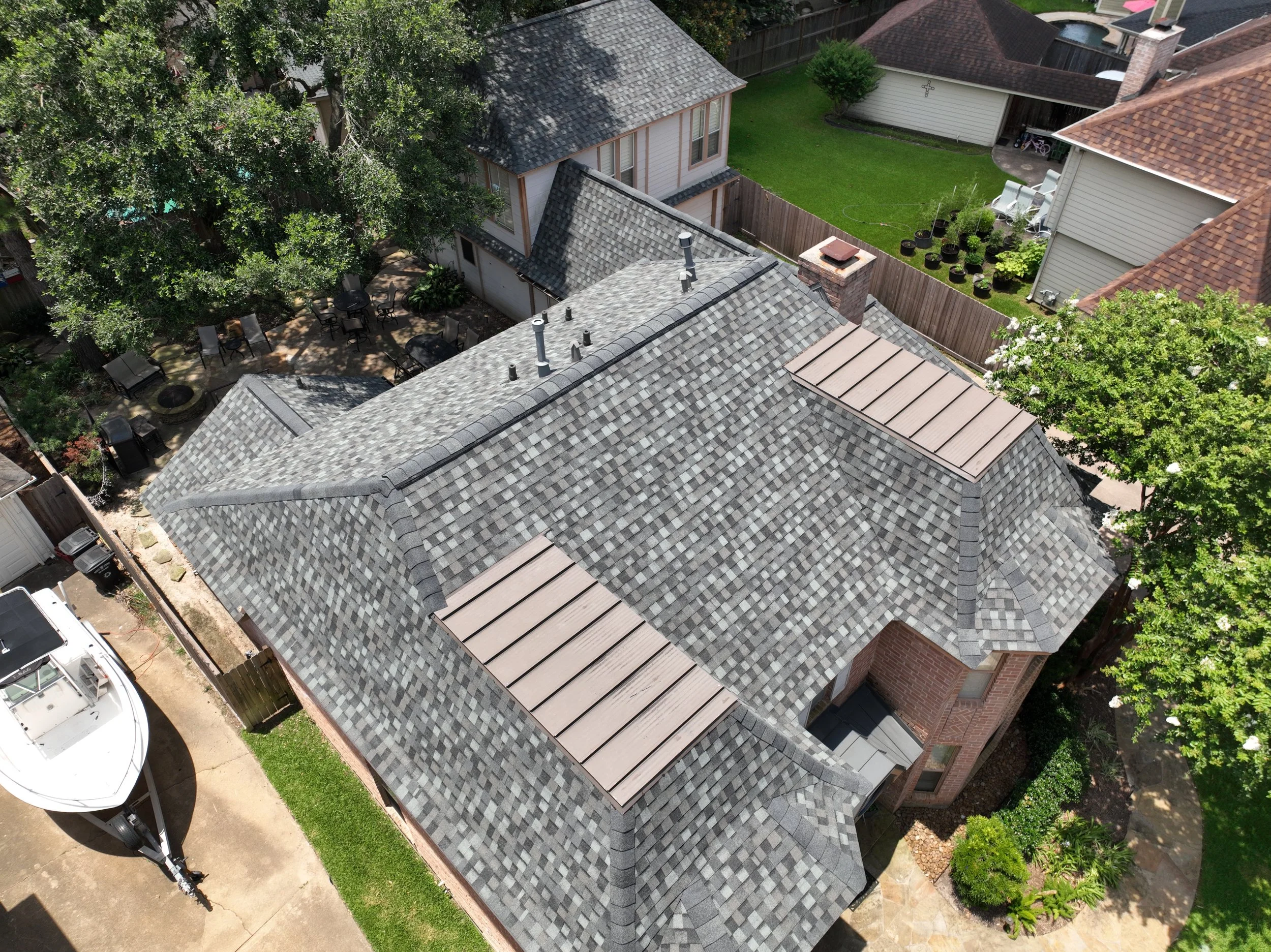 This is a Tamko Heritage roof replacement project in Katy, Texas