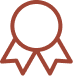 A simple line drawing of a medal or ribbon award