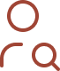 Icon of a person with a magnifying glass, representing search or inquiry.