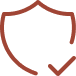 A shield icon with a checkmark inside.