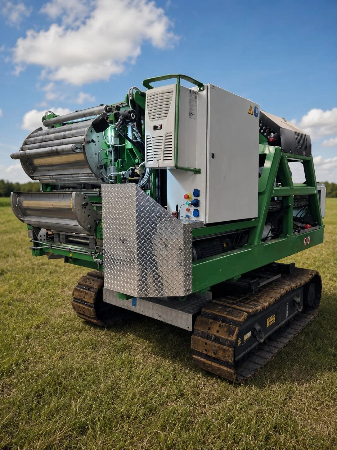 On-site fabrication and installation of a custom metal part for heavy agricultural equipment, built for strength, durability, and reliable field performance.