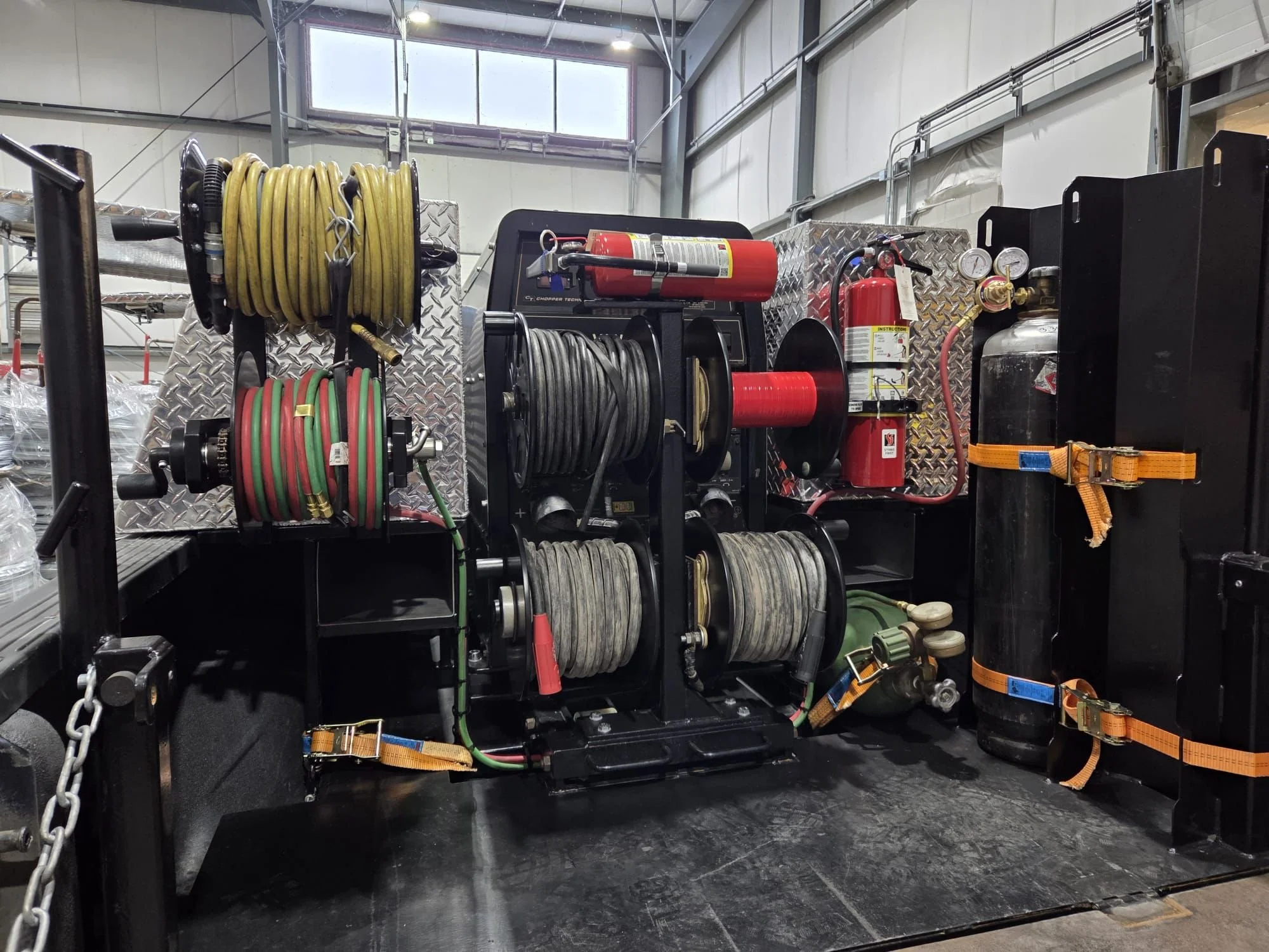 Mobile welding truck fully equipped for on-site cutting, welding, and fabrication services, allowing fast and reliable metal repairs and custom work at your job site.