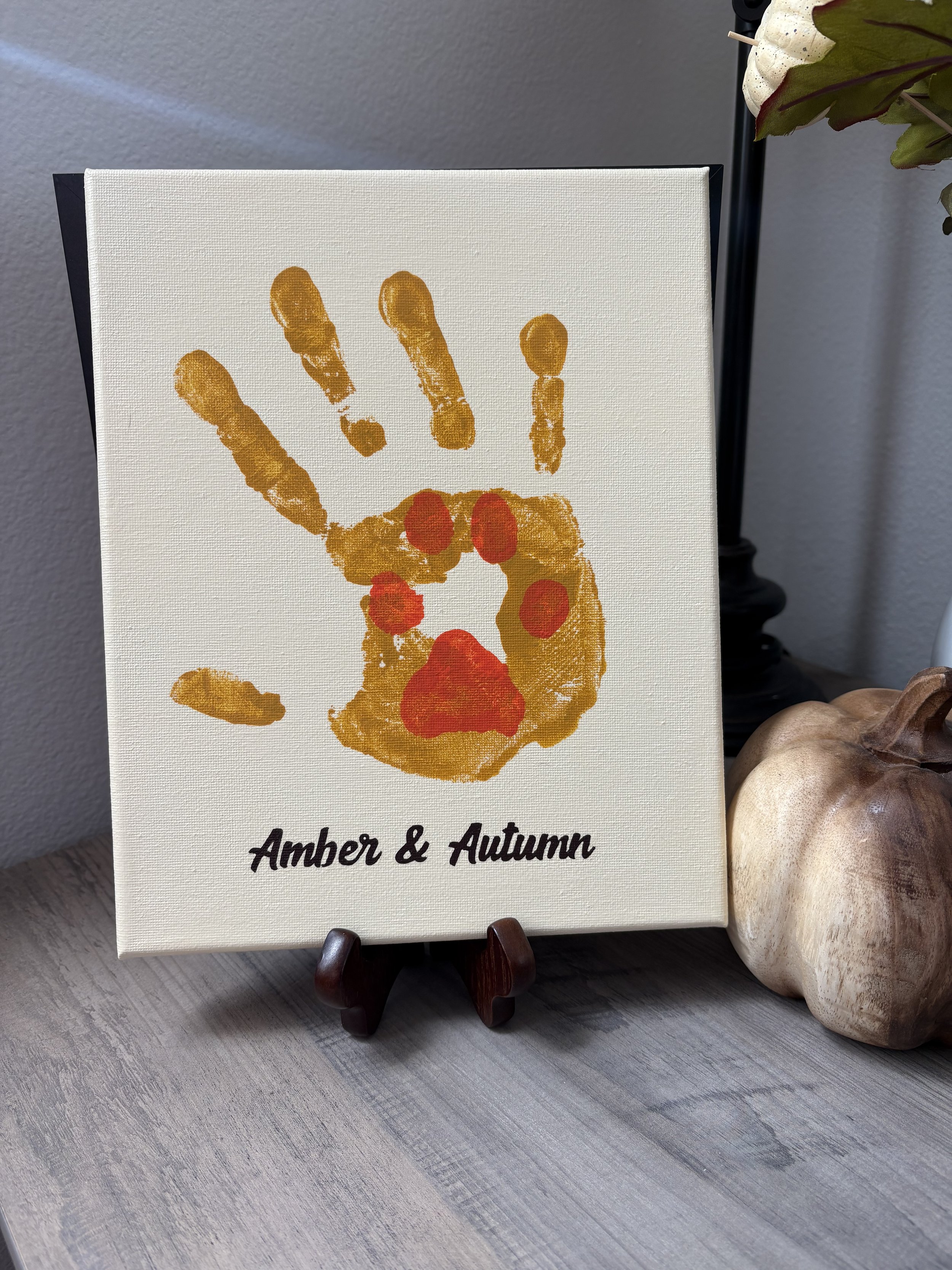 Hand & Paw Painted Canvas