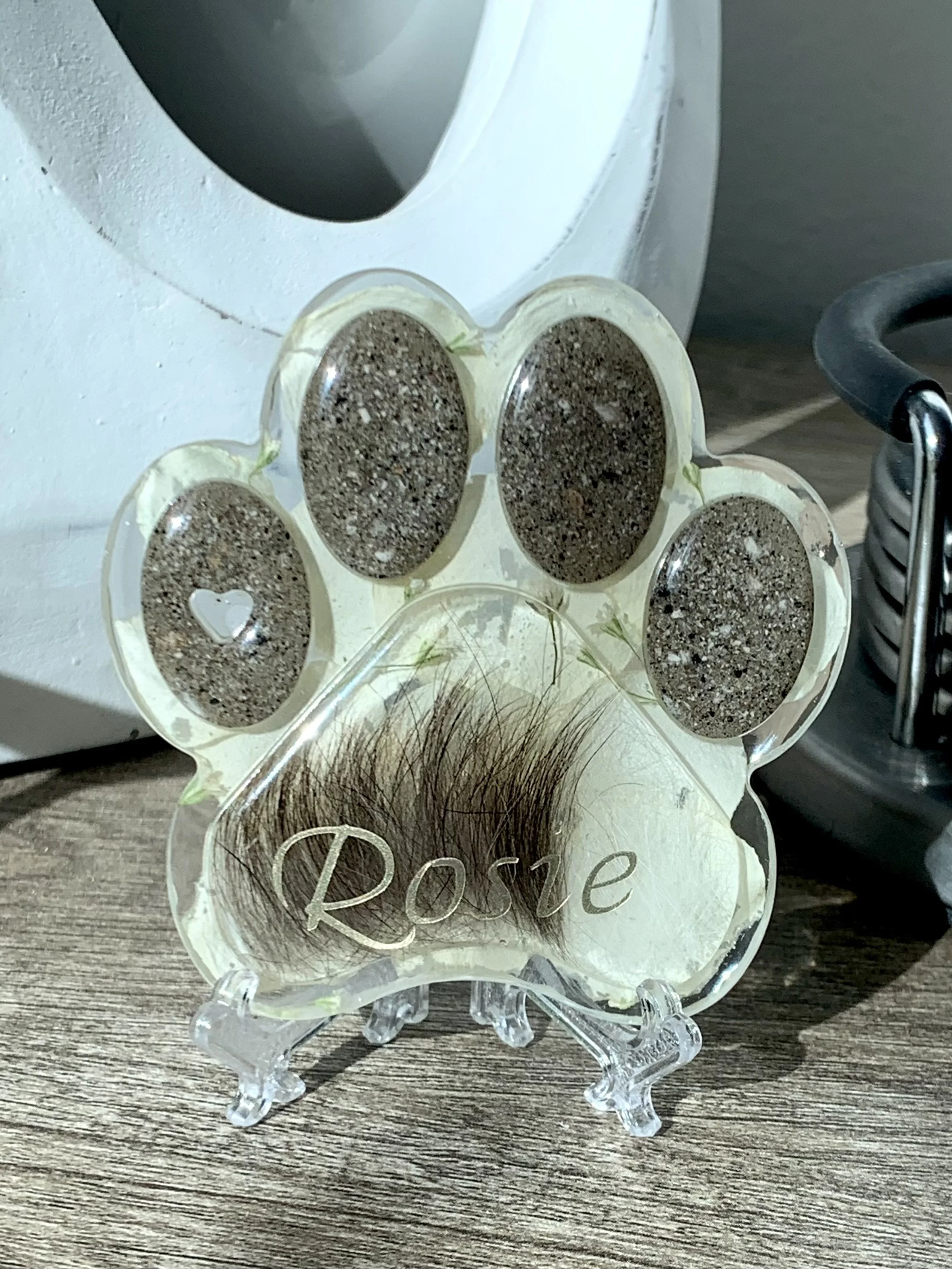 Paw Print with Ash and Fur