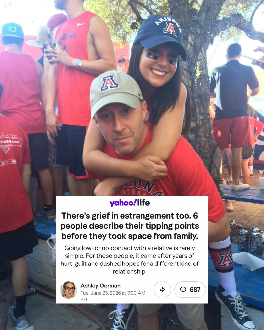 Founder @betsy.kaplan spoke with @ashleyoerman on grief in estrangement for @yahoolife. 

🔗 link in bio for the full story. Thank you, Ashley, for continuing to champion &ldquo;unsexy stories&rdquo;.

#grief #yahoolife #estrangement #griefjourney #l